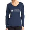 Thumbnail image for  Womens Navy Performance Long Sleeve V Neck Shirt