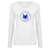 Thumbnail image for  Womens White Long Sleeve V Neck Tee
