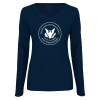 Thumbnail image for  Womens Navy Long Sleeve V Neck Tee