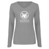 Thumbnail image for  Womens Grey Long Sleeve V Neck Tee 