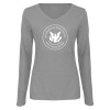 Thumbnail image for  Womens Grey Long Sleeve V Neck Tee 