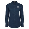 Thumbnail image for  Womens Navy Twill Button Down Long Sleeve 