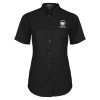 Thumbnail image for  Womens Black Twill Button Up Short Sleeve