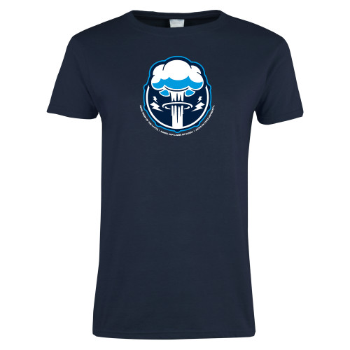  Womens Short Sleeve Navy Tee - Sonic Boom Smoke