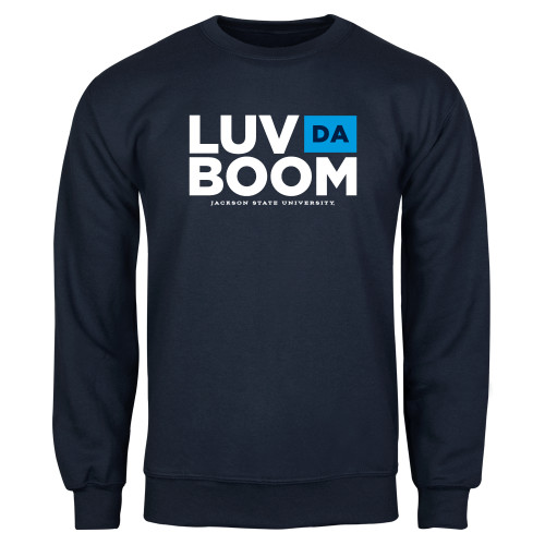  Navy Fleece Crew - Luv Da Boom