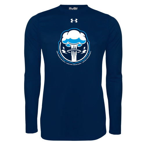  Under Armour Navy Long Sleeve Tech Tee - Sonic Boom Smoke