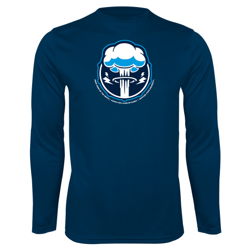  Navy Performance Long Sleeve Shirt - Sonic Boom Smoke