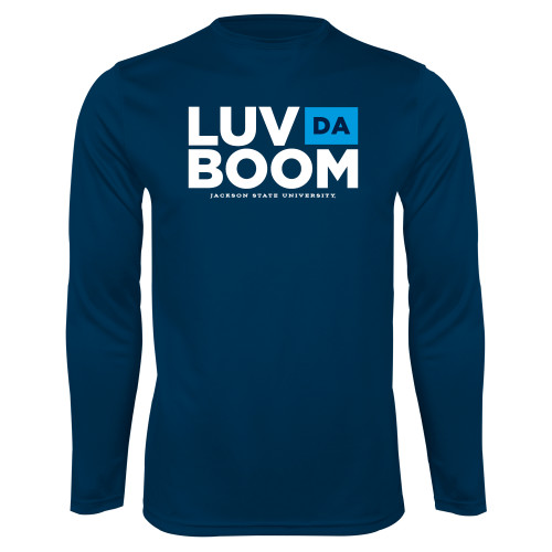  Navy Performance Long Sleeve Shirt - Luv Da Boom