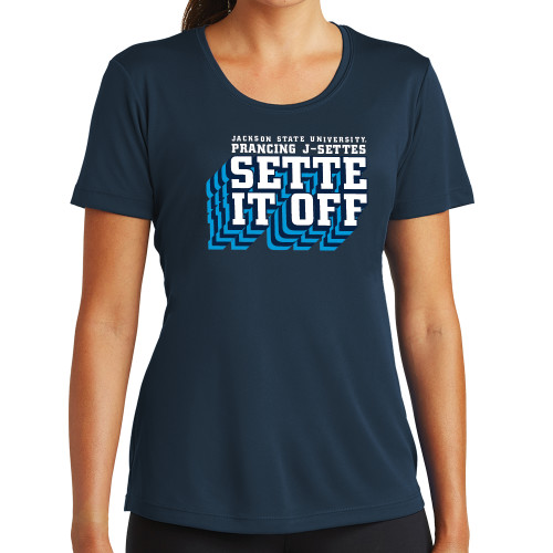  Womens Navy Performance Tee - Sette It Off