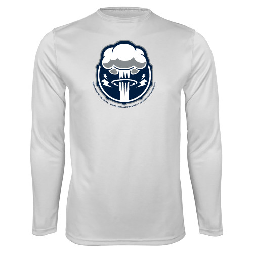  White Performance Long Sleeve Shirt - Sonic Boom Smoke