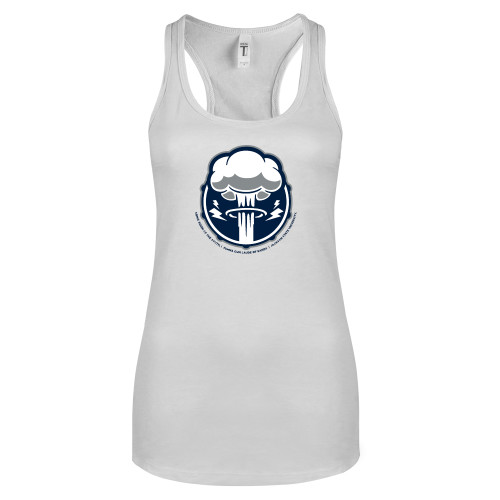  Next Level Racerback Tank White - Sonic Boom Smoke