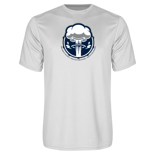 White Performance Tee - Sonic Boom Smoke