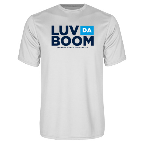  White Performance Tee - Luv Da Boom
