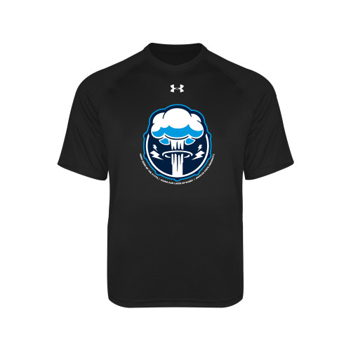  Under Armour Youth Black Tech Tee - Sonic Boom Smoke