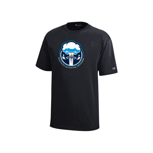  Champion Youth Black Short Sleeve Tee - Sonic Boom Smoke