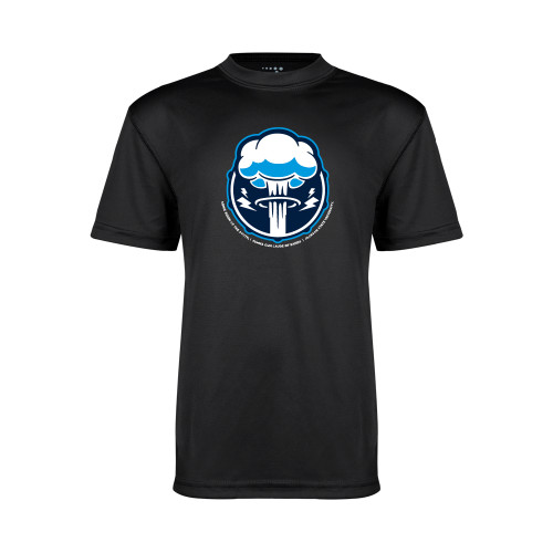  Youth Performance Black Tee - Sonic Boom Smoke
