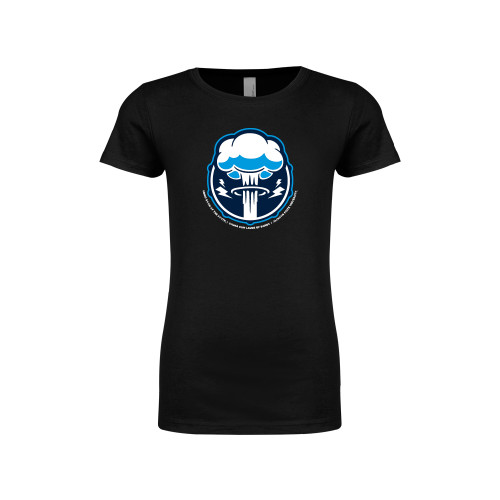  Next Level Girls Black Fashion Fit T Shirt - Sonic Boom Smoke