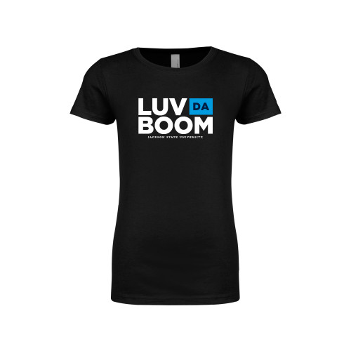  Next Level Girls Black Fashion Fit T Shirt - Luv Da Boom