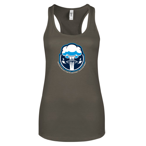  Next Level Womens Charcoal Racerback Tank - Sonic Boom Smoke