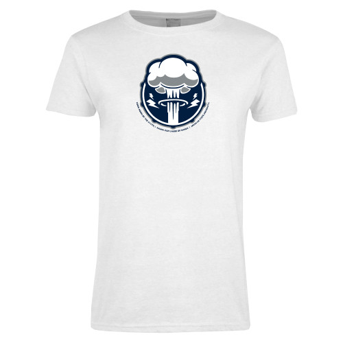  Womens White Short Sleeve Tee - Sonic Boom Smoke