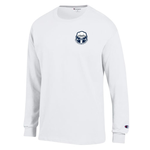  Champion White Long Sleeve T Shirt - Sonic Boom Smoke