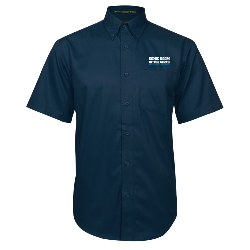  Navy Twill Button Down Short Sleeve - Sonic Boom of the South