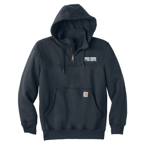  Carhartt Navy Rain Defender Paxton Hooded Zip Sweatshirt - Sonic Boom of the South