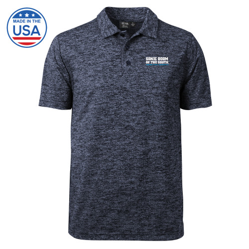  Navy Honeycomb Jacquard Polo - Sonic Boom of the South