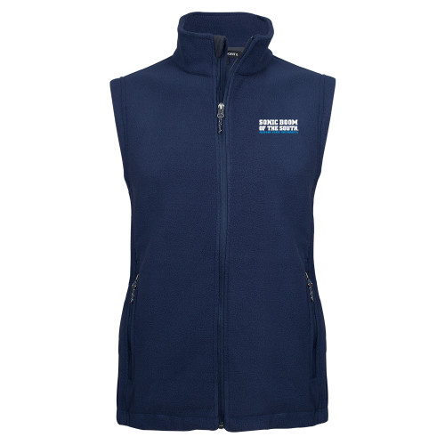  Navy Fleece Full Zip Vest - Sonic Boom of the South