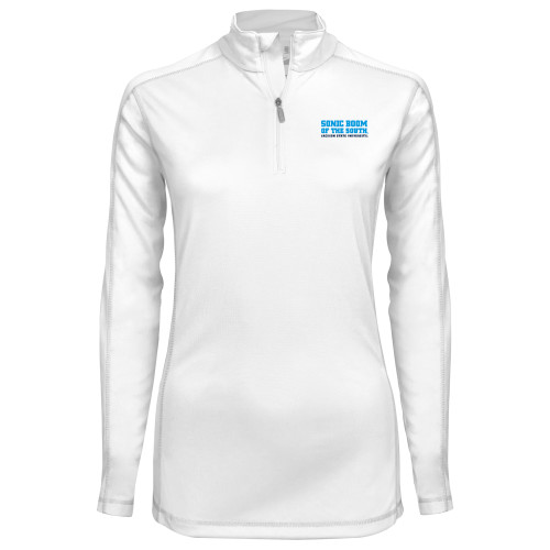  Syntrel Womens White Interlock 1/4 Zip - Sonic Boom of the South
