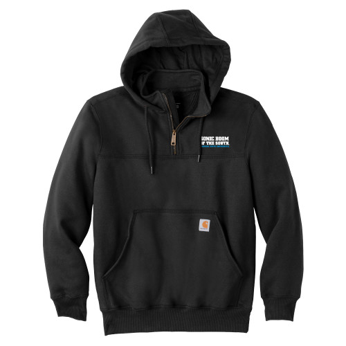  Carhartt Black Rain Defender Paxton Hooded Zip Sweatshirt - Sonic Boom of the South