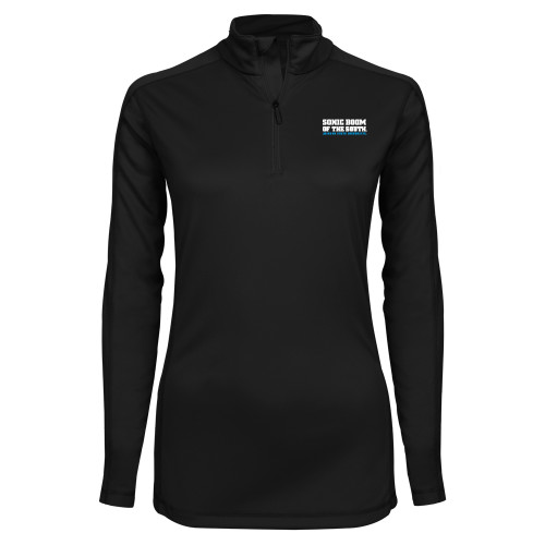  Syntrel Womens Black Interlock 1/4 Zip - Sonic Boom of the South
