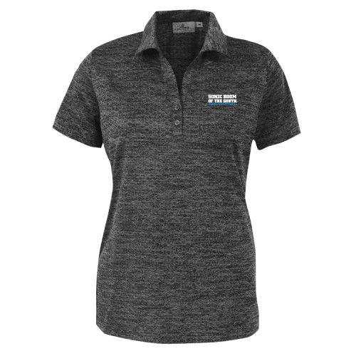  Womens Charcoal Honeycomb Jacquard Polo - Sonic Boom of the South