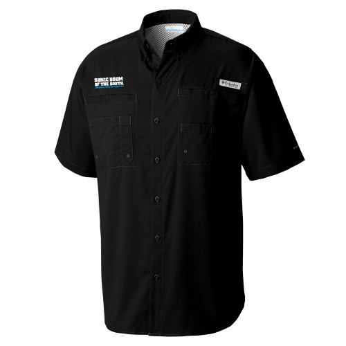 Columbia Black Tamiami Performance Short Sleeve Shirt - Sonic Boom of the South