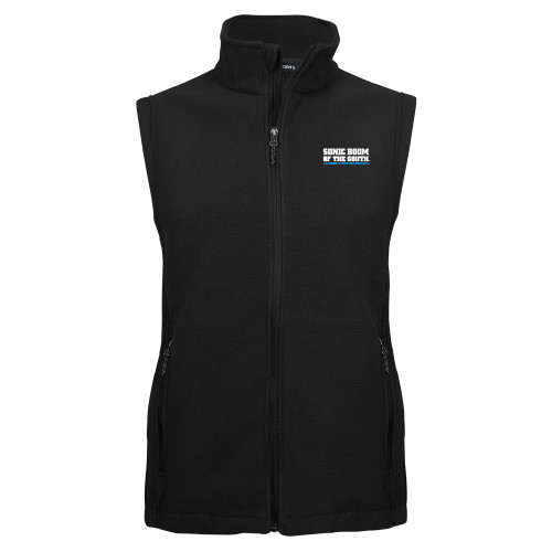 Black Fleece Full Zip Vest - Sonic Boom of the South