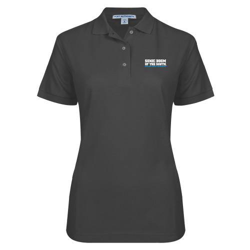 Womens Silk Touch Charcoal Pique Polo - Sonic Boom of the South