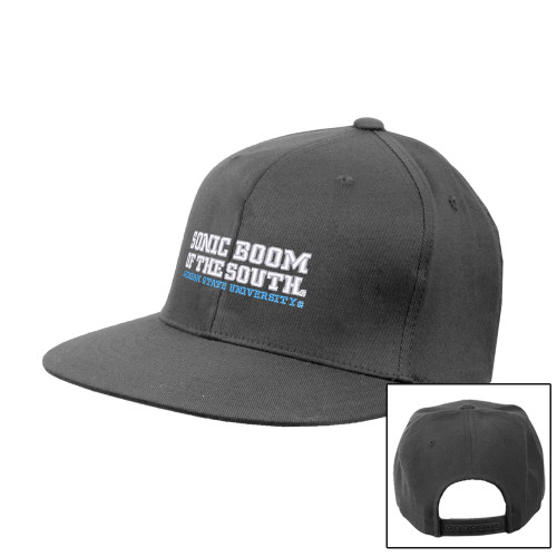 Charcoal Flat Bill Snapback Hat - Sonic Boom of the South