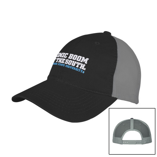  Black/Charcoal Mesh Back Unstructured Low Profile Hat - Sonic Boom of the South