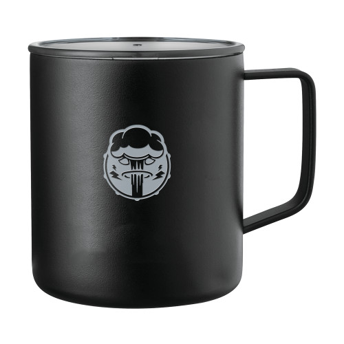  Rover Camp Vacuum Insulated Black Mug 14oz - Sonic Boom Smoke Engraved