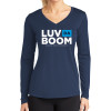 Thumbnail image for  Womens Navy Performance Long Sleeve V Neck Shirt