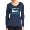 Thumbnail image for  Womens Navy Performance Long Sleeve V Neck Shirt