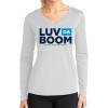 Thumbnail image for  Womens White Performance Long Sleeve V Neck Shirt