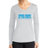 Thumbnail image for  Womens White Performance Long Sleeve V Neck Shirt