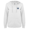 Thumbnail image for  ENZA Womens White V Notch Raw Edge Fleece Hoodie