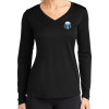 Thumbnail image for  Womens Black Performance Long Sleeve V Neck Shirt