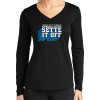 Thumbnail image for  Womens Black Performance Long Sleeve V Neck Shirt