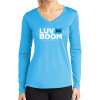 Thumbnail image for  Womens Light Blue Performance Long Sleeve V Neck Shirt