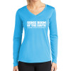 Thumbnail image for  Womens Light Blue Performance Long Sleeve V Neck Shirt
