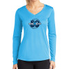 Thumbnail image for  Womens Light Blue Performance Long Sleeve V Neck Shirt