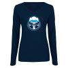 Thumbnail image for  Womens Navy Long Sleeve V Neck Tee